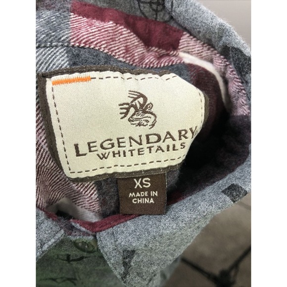 Legendary White Tails Women's Long Sleeve Flannel Tunic Top Gray XS - Picture 12 of 16